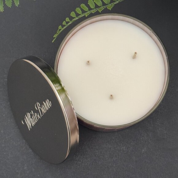 BBW Peach Bellini White Barn Bath & Body Works 3 Wick Candle - Picture 6 of 10